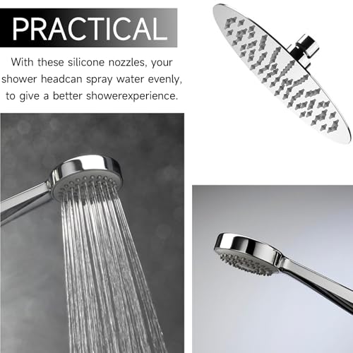 100 Stück Duschkopf Ersatzdüsen, Silikon Duschkopf Düsen Ersatz, Duschkopfzubehör Duschkopf Sprühloch Runde Spitze Duschkopf Silikon Düsensprinkler für Universal Duschdüsen mit 4mm-Löchern