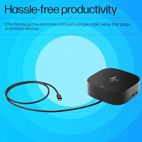 Image of HP USB-C G5 Essential Dock, USB Type-C connectivity, 10 Ports, Universal Compatibility, 65W Power delivery, Single USB-C Cable Setup, Compact Design, 1-Year Warranty, Black, 0.70 kg, 784Q9AA