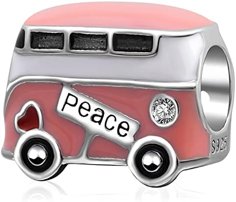GLOWDAS I Love to Travel Charms fit European Holiday Bracelet, 925 Sterling Silver Suitcase Charm, Shopping Handbag Charm, Peace Bus Charm, Passport Dangle, Airplane Pendant, Gifts for Women/Men