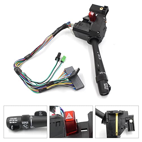 Multifunction Wiper Arm Lever Turn Signal Switch Compatible With Chevy Silverado Avalanche Tahoe Suburban & Gmc Sierra Yukon 1999-2002 Replaces # 26100839 3441937 #TOP6