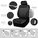 CAR PASS Car Seat Covers Full Sets, Front & Split Rear Bench for Car, 3D Tyre Embossed Automotive Interior Covers, Airbag Compatible, Quick Setup Universal Fit Seat Covers for Car, SUV(Charcoal)