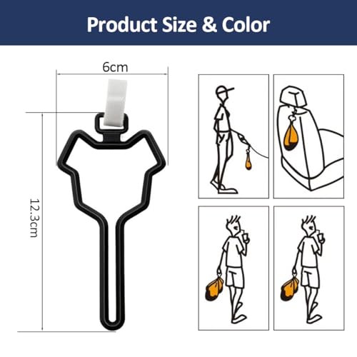 BIRLOZA Kotbeutelhalter, freihändige Halterung für Hundekotbeutel, 3 Stück, für Hundekotbeutel, Hundekotbeutelhalter für Leine, Spender, Zubehör (schwarz)