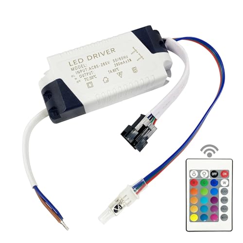 Alimentation LED RGB 12W downlight plafond double canal 280mA contrôleur IR