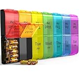 Colorwing Extra Large Pill Organizer 2 Times a Day, Weekly XL AM PM Pill Case, 7 Day Pill Box Twice a Day, Oversized Daily Medicine Pill Organizer for Vitamin, Big Pill Container, Medication Dispenser