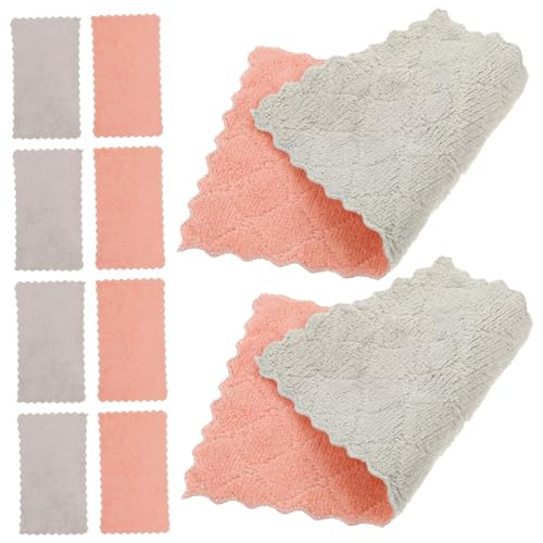 FOMIYES 10pezzi Strofinacci Da Cucina Spessi e Assorbenti Tessuti Per Spolverare e Lavare i Piatti Riutilizzabili e Asciugatura Rapida Per Pulizie Domestiche e Uso Quotidiano