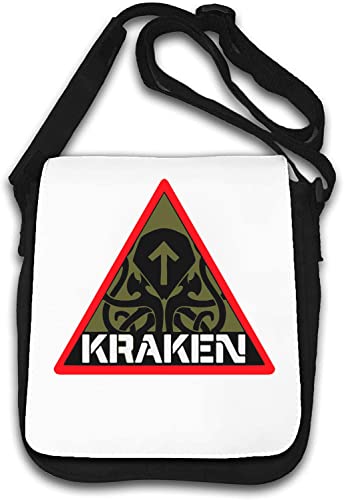 Sac à bandoulière Kraken blanc avec son panneau d'avertissement unique