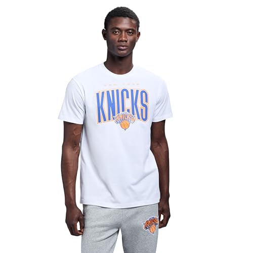 Game 7 x NBA Officially Licensed Mens Graphic Short Sleeve Lightweight Crew Neck Cotton T-Shirt New York Knicks XL White