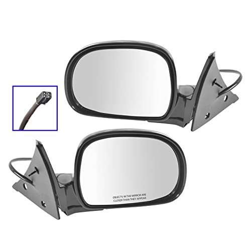Black Power Side View Mirrors Left & Right Pair Set For Chevy S10 Gmc Jimmy #TOP8