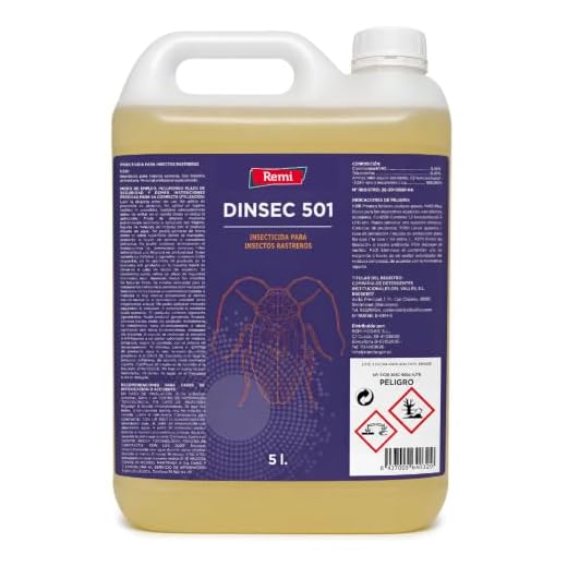 Dinsec 501 | Fregasuelos Insecticida 5 Litros | Cipermetrina y Tetrametrina | Control de Insectos Rastreros | Cucarachas y Hormigas