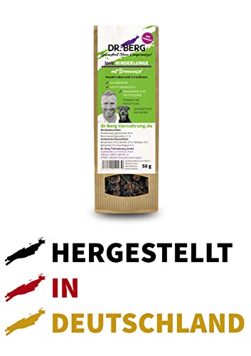 Dr. Berg Love-RINDERLUNGE mit Brennnessel: getreidefreies & gesundes Leckerli für Hunde - extra verträglich und lecker durch natürliche & hochwertige Zutaten (1 x 50 g).
