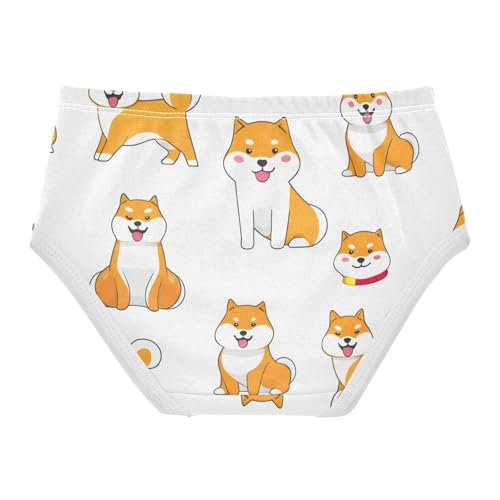 Animals Toddler Underwear Custom 2t Cotton Girl Panties Cute Cute Cartoon Shiba Inu Dogs White Undies Kids Briefs2