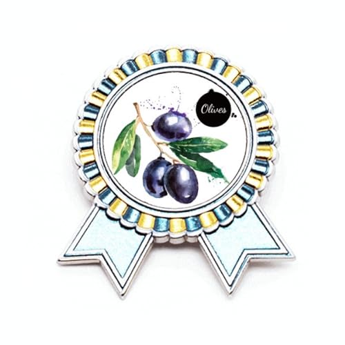 Broche aquarelle olives de qualité en métal M l'éclat d'un bijou artistique durable