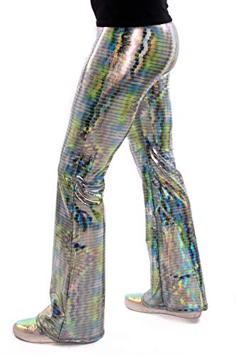 Funstigators Festival Clothing: Men's Flared Holographic Pants - USA Made