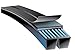 Gates 15/5V1200 Super HC Powerband Belt, 5V Section, 9-3/8" Overall Width, 35/64" Height, 120" Belt Outside Circumference