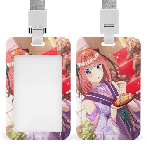 五等分の花嫁 中野二乃 IDカードホルダー 縦型 社員証 カードケース ネームホルダー 名札ホルダーカードケース 防水 吊り下げ パスケース カード入れ 名札ケース 通勤 通学 男女兼用 名刺入れ クリップスト リール付き かわいい 人気 社員証ケース カ
