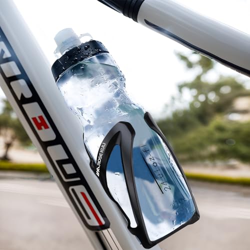 Rose Kuli Flaschenhalter Fahrrad - 2er Pack Getränkehalter für Fahrräder, Trinkflaschenhalter für MTB und Rennräder, Schwarz