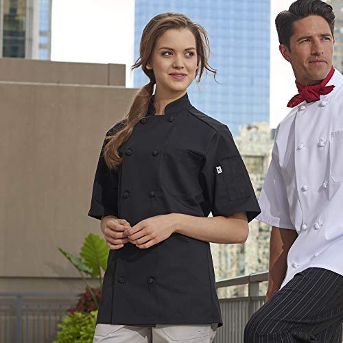 Uncommon Threads Mens Monterey Chef Coat Shirt, Black, X-Large Us #TOP2