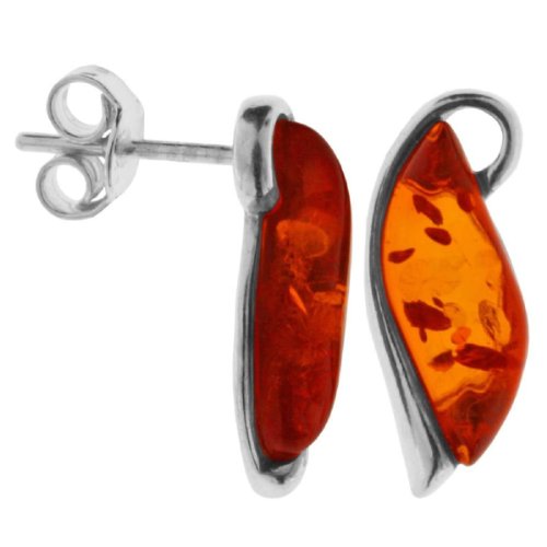Preisvergleich Produktbild InCollections Damen-Ohrstecker 925 / 000 Sterlingsilber mit Bernstein 0010265120890