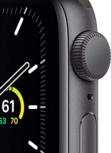 Apple Watch SE (GPS, 40mm) - Space Gray Aluminum Case with Black Sport Band (Renewed) - Image 3