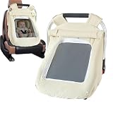 Pare Voiture pour Enfant,Filet poussette avec fenêtre d'observation | Cache siège auto pour enfant,pour Nouveaux Parents Familles Crèche Balades en Plein Air École Courses Trajets Garage Voyages