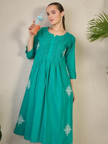 Image of INDO ERA Women's Cotton Ethnic Co-Ord Set | Kurta Pant Set | Stylish Cotton Suit Set for Women,11685 | Co Ord Set For Women Stylish |