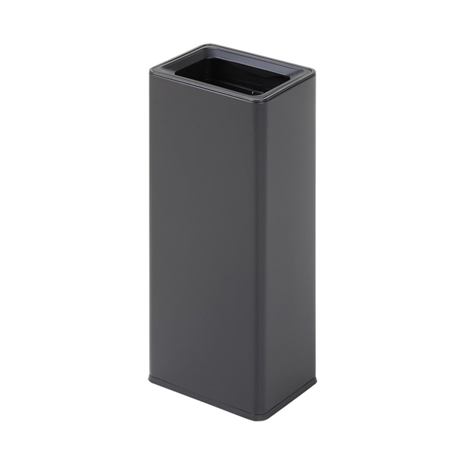 Z4T8M2K6G5 Waste Bin Stainless Steel Open Top Trash Can Garbage for Kitchen Bathroom Office and More with Removable Bin Trash Can(Black)