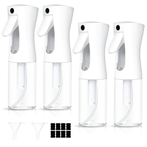 Set Di 6 Flaconi Spray In PET Marrone Da 250 Ml Con Etichette - Per Detergenti E Piante