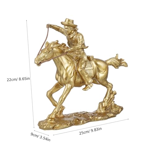 Statuette cheval dorée ORFOFE pour combler un vide déco sur étagère - 3
