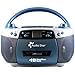 HamiltonBuhl 5050ULTRA Educational Boombox Home CD Player Recorder Blue, 12inx9inx6in