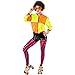 Produktbild NET TOYS Neon-farbener Blouson für Damen | Neongelb-Neonorange in Größe 34/36 (XS/S) | Schrille Frauen-Jacke 80er Jahre | EIN Highlight für 90er-Party & Karneval