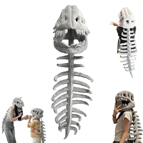 Generisch Dino kostüm Dinosaurier Skelett Kostüm Set Spinosaurus Plüsch Outfit Drachenkostüm Für Erwachsene Und Kinder 3D-Realistisches -Kostümspielzeug (75CM)