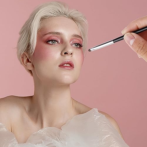 WLLHYF Eyeliner Smudge Brush 2 PCS Professional Eye Makeup Brushes Ultra Thin Eyebrow Brush Kit Soft Makeup Tool Eyeshadow Tight Liner Brush for Eyeshadow Gel Powder Cream Women Girls - Image 8