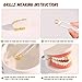 MUSECLOUD 9Pcs 18K Gold Plated Grillz Teeth Caps for Women Men Fake Tooth Cap Grill Dental Jewelry Kit for Teeth Mouth Hip Hop Vampire Halloween Party Single Grillz with Molding Bars Star Fang Heart