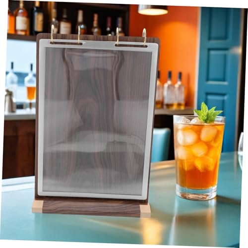 Support de menu bois de noyer Anneome pour une présentation de table chaleureuse - 5