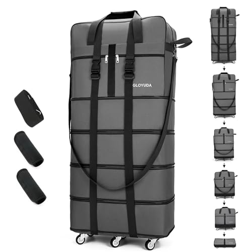 Expandable Foldable Luggage, 42'' Suitcase With Spinner Wheels, R...