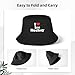 I Love ice Hockey Heart Bucket Hat for Men Women Teens Fashion Sun Hat Packable Outdoor Fisherman Hat Black