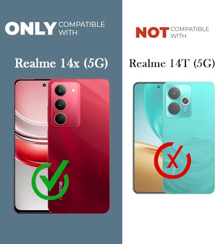 Image of Jkobi Shockproof Crystal-Clear Back Cover for Realme 14X (Anti Yellow Case | Drop & Camera Protection | Hard Polycarbonate)