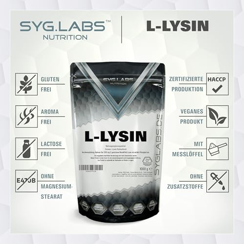 L-Lysin Pulver 100% rein - 1000g Aminosäure Lysin - 1kg - ohne Zusatzstoffe - vegan -mit Messlöffel – Bild 5