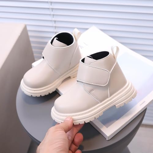 Toddler Warm Boots Ankle Booties Riding Boots Faux Leather Short Booties Warm Outdoor Hiking Boots Comfortable Water- Slip on Boots with Hook and Loop4