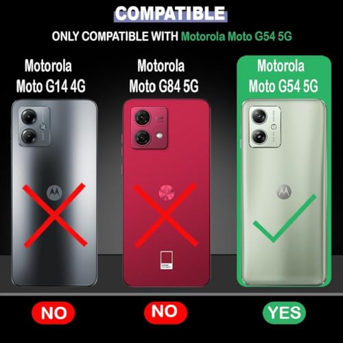 Image of COVERBLACK Rubber Back Cover for Motorola Moto G54 5G - Transparent