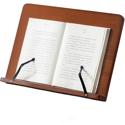 読書スタンド、コンピュータサポートスタンド、本棚、デスクトップ学生は本を読むのを助けるブッククリップを使用します、5段階の調整、頸椎の疲労を和らげ、快適に読書し、学習に集中します (中くらい,茶色)