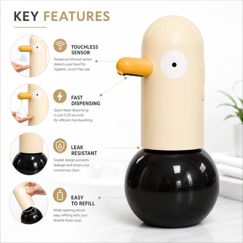 Image of Automatic Soap Dispenser Touchless | Infrared Sensor Liquid Soap Dispenser | Rechargeable /Battery Operated | Waterproof Hand Wash Dispenser for Kitchen & Bathroom (Modal - 1)
