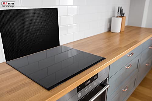 ALLboards Glazen fornuisafdekplaat, snijplank, carbonraster, antraciet, koolstofvezel, set van 2, multiplaat, werkblad… - Image 6