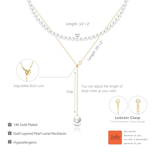 Image of Zeffy Pearl Necklace 4MM /6MM /8MM Dainty Round Imitation Pearl Choker Necklace Wedding Pearl Necklace Delicate Jewelry for Women Simple Bridesmaid Jewelry Gifts