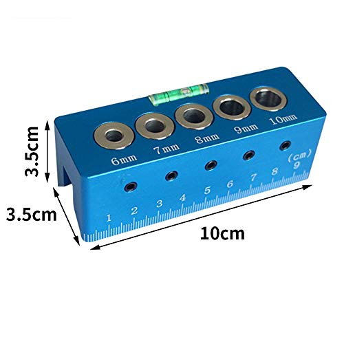 franktea Bohrerführung Holzbearbeitung Gerade Lochsucher DIY Locher Positionierwerkzeug Taschenloch Jig Clamp Mit Wasserwaage Bohrhilfe