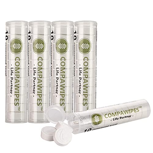 Toilet Paper Tablets Compressed Towels - Reusable Toilet Wipes Camping Toilet Paper Travel Wipes Coin Tissues Survival Toilet Paper (50)