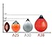X-Haibei 1 Boat Fender Ball Round Anchor Buoy, Dock Bumper Ball Inflatable Vinyl A-Series Shield Protection Marine Mooring Buoy Red Dia. 9.8inch *H 12.2inch