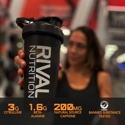 Image of RIVAL NUTRITION Powder Burn Pre-Workout Energy Powder for Men and Women I 3g L-Citrulline, 1.6g Beta-Alanine, 625mg Electrolytes, 200mg Natural Caffeine Per Serving I 30 Servings (Knockout Punch)