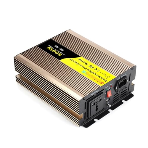 Onduleur UPS pure sinus 1200W 12V 24V 48V vers 220V robuste