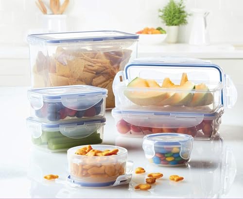 Image of 300 ml Clip and Lock Fridge Airtight Plastic Storage Container - BPA-Free, Transparent Kitchen Jar for Spices, Grocery & Dry Fruits - Leakproof & Stackable Food Organizer Set of 6